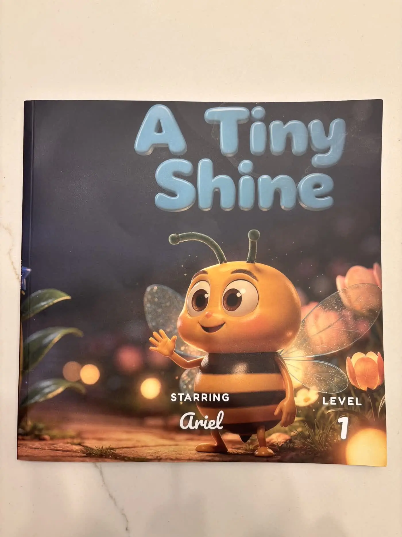 A DoodleTale printed personalized children's storybook, physical book with a child's character on the cover, printed and shipped