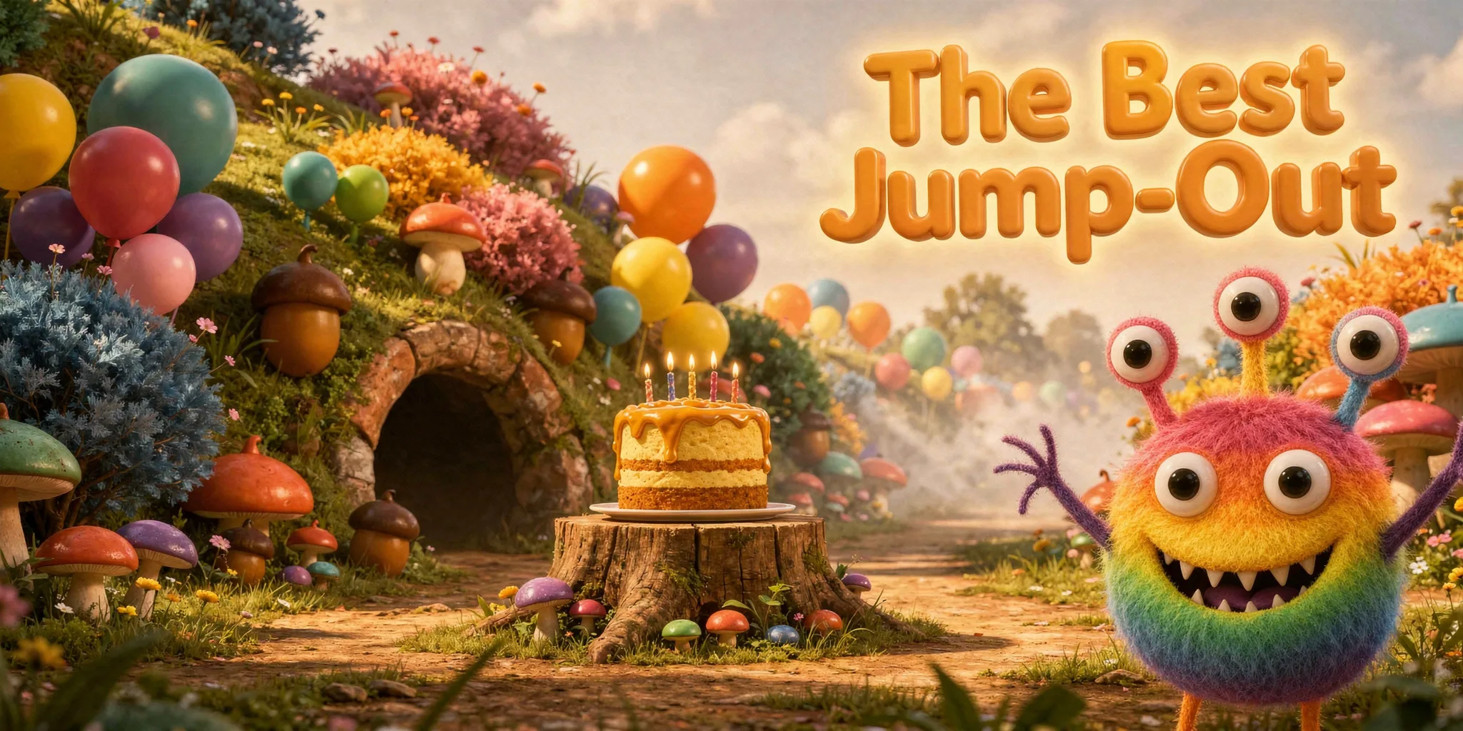 DoodleTale birthday personalized storybook: The Best Jump-Out, starring Luca's monster drawing