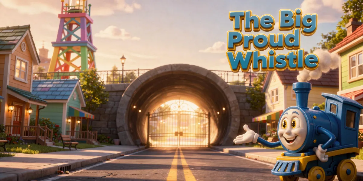 DoodleTale first day of school personalized storybook: The Big Proud Whistle, starring Willa's train drawing