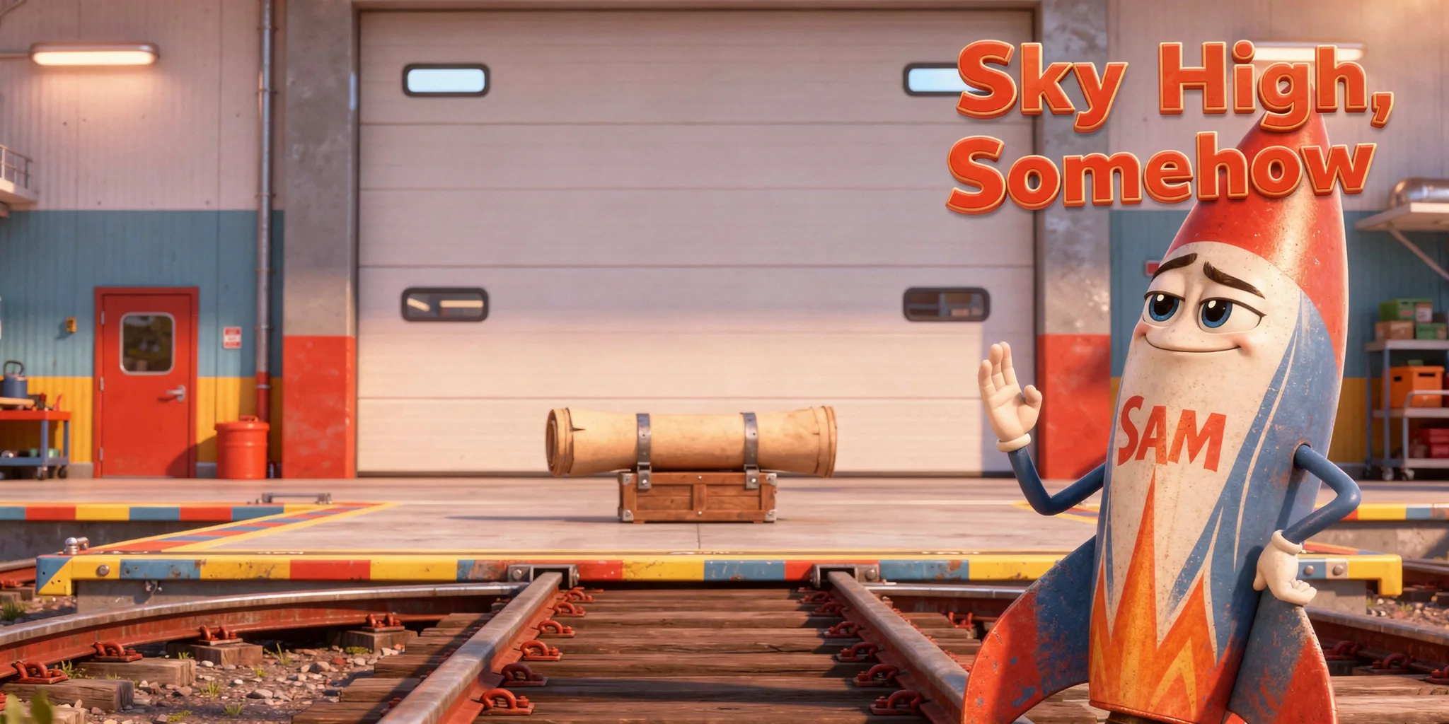 DoodleTale 4th of July personalized storybook: Sky High, Somehow, starring Sam's rocket drawing