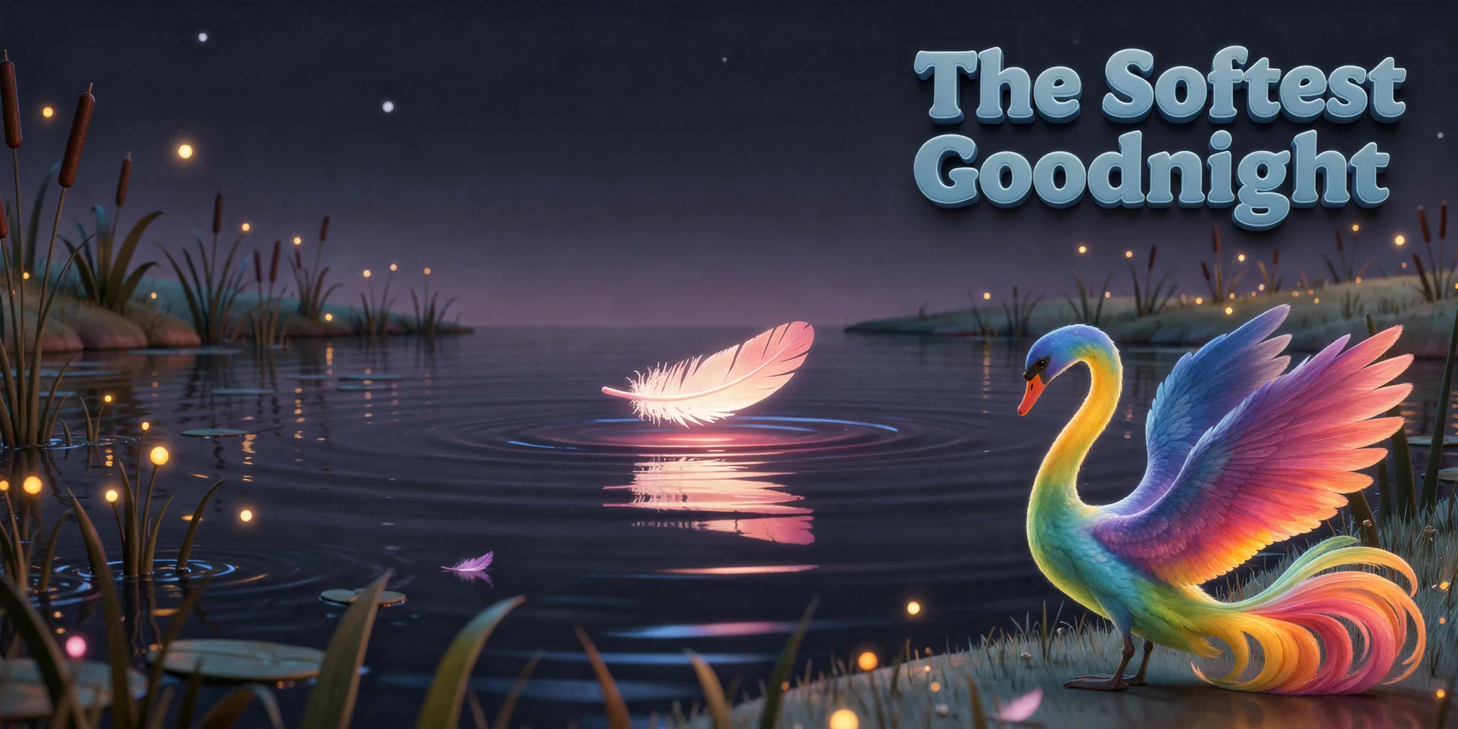 DoodleTale Grandparents Day personalized storybook: The Softest Goodnight, starring Priya's swan drawing