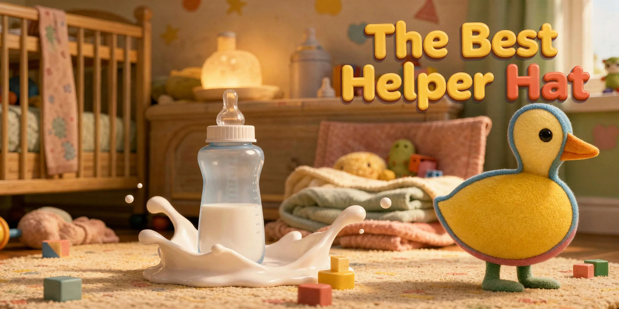 DoodleTale New Baby personalized storybook: The Best Helper Hat, starring Kai's duckling drawing