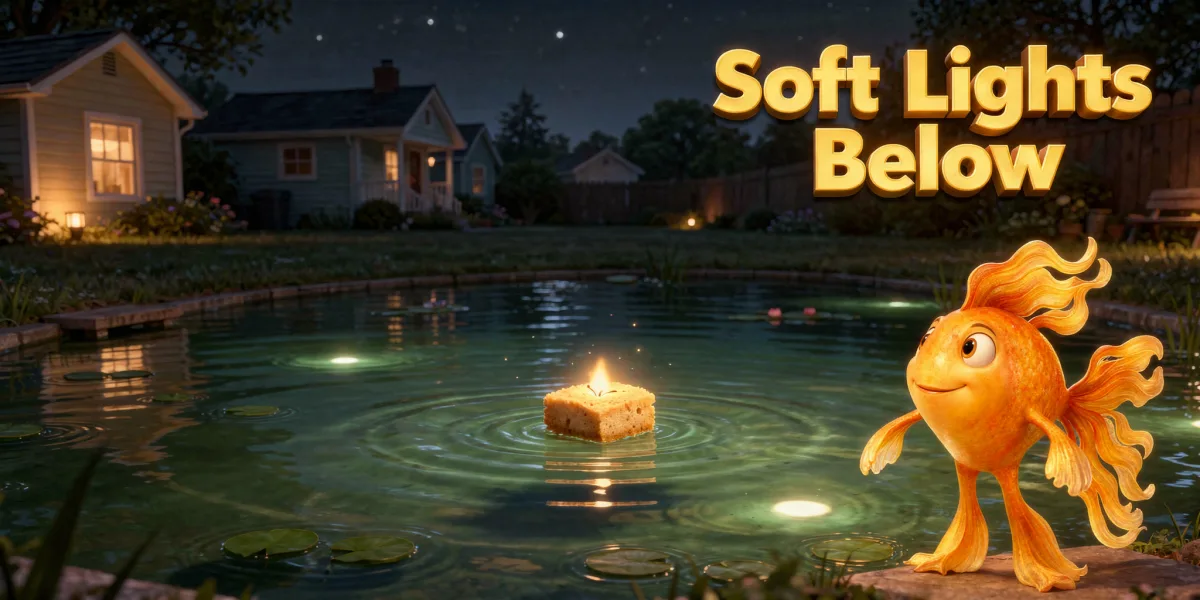 DoodleTale Rosh Hashanah personalized storybook: Soft Lights Below, starring Yael's golden fish drawing