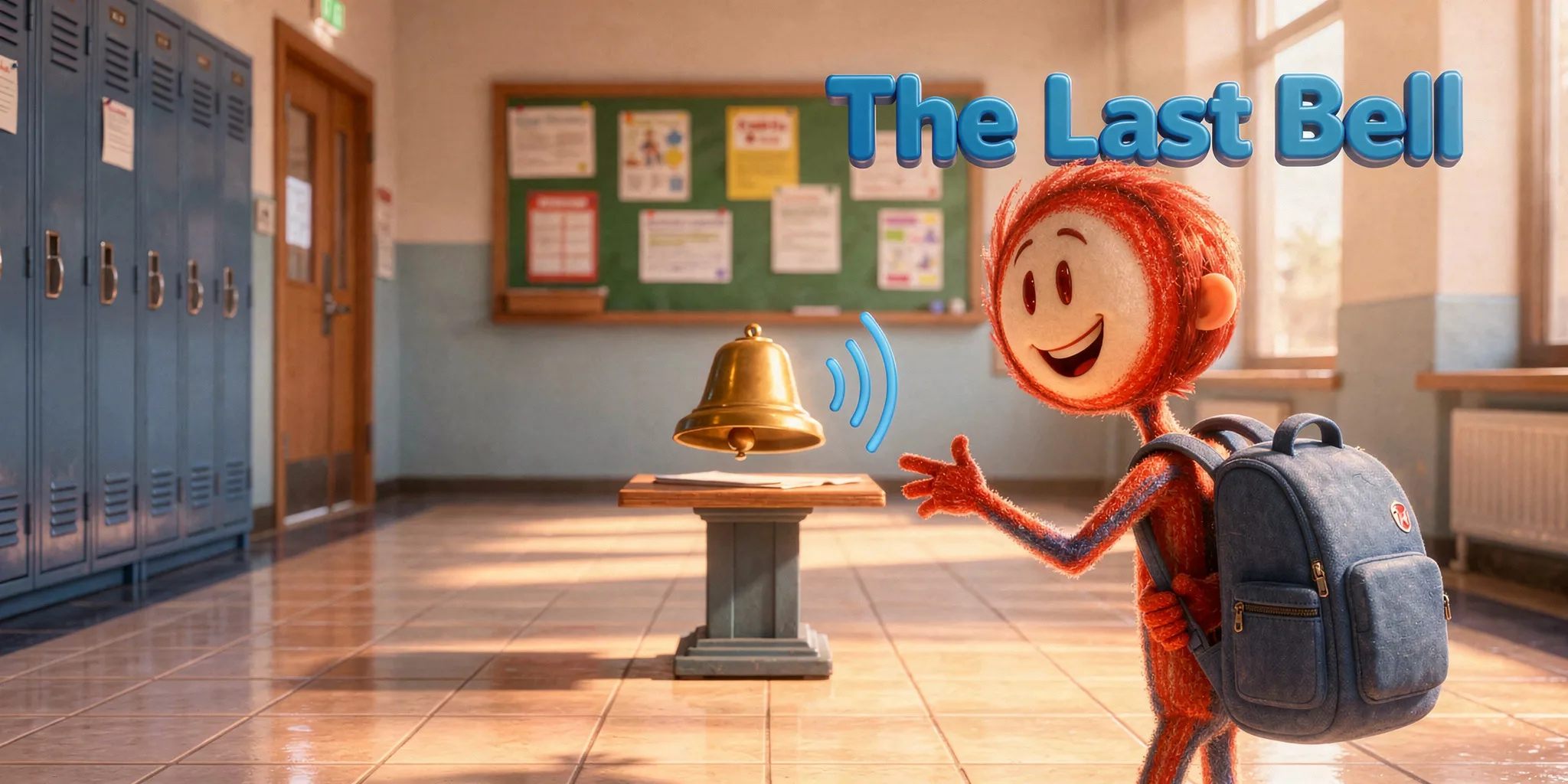 DoodleTale teacher appreciation personalized storybook: The Last Bell, starring Remy's late-kid drawing