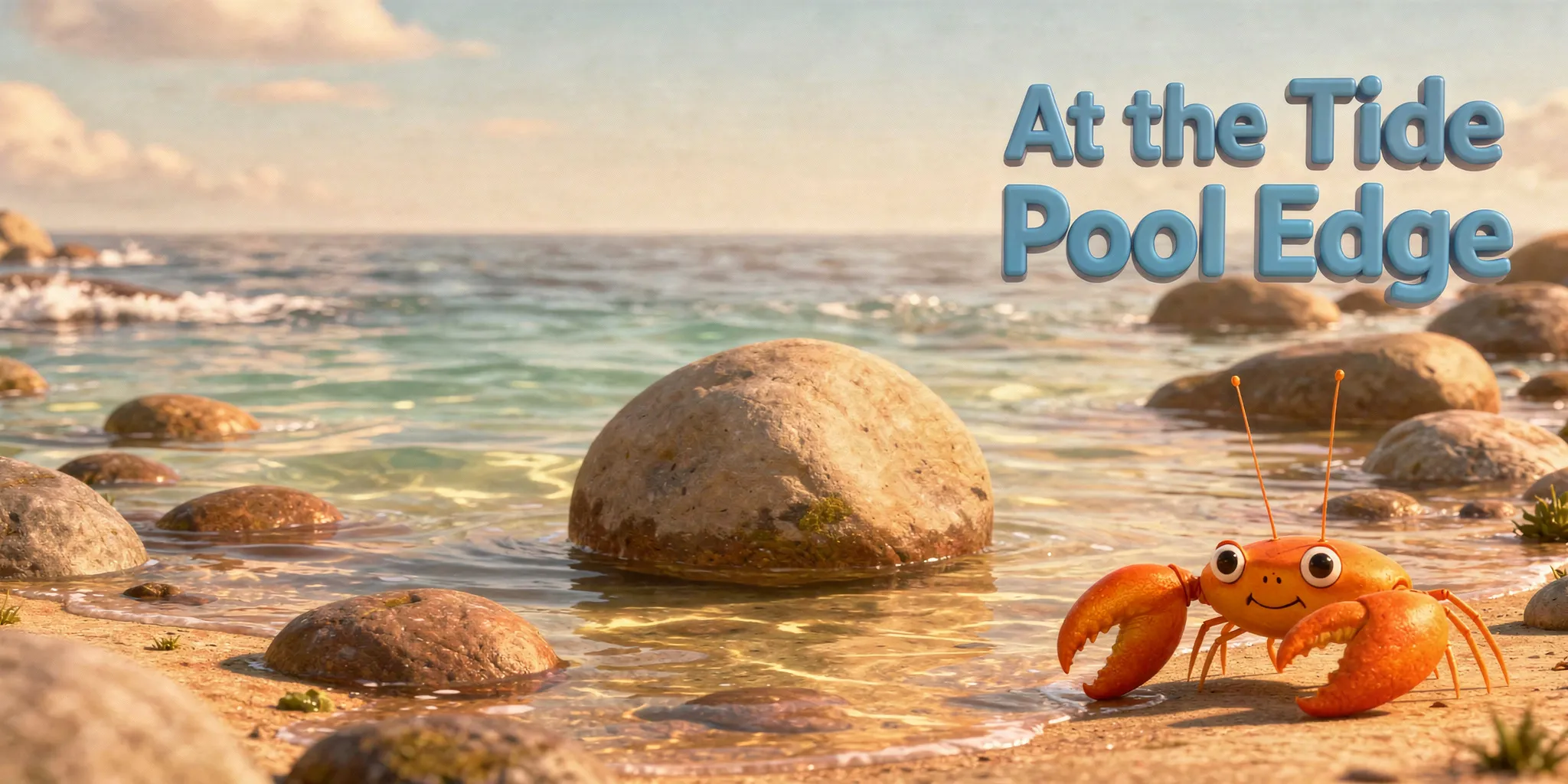 DoodleTale personalized confidence storybook: At the Tide Pool Edge, starring Caspian's drawing